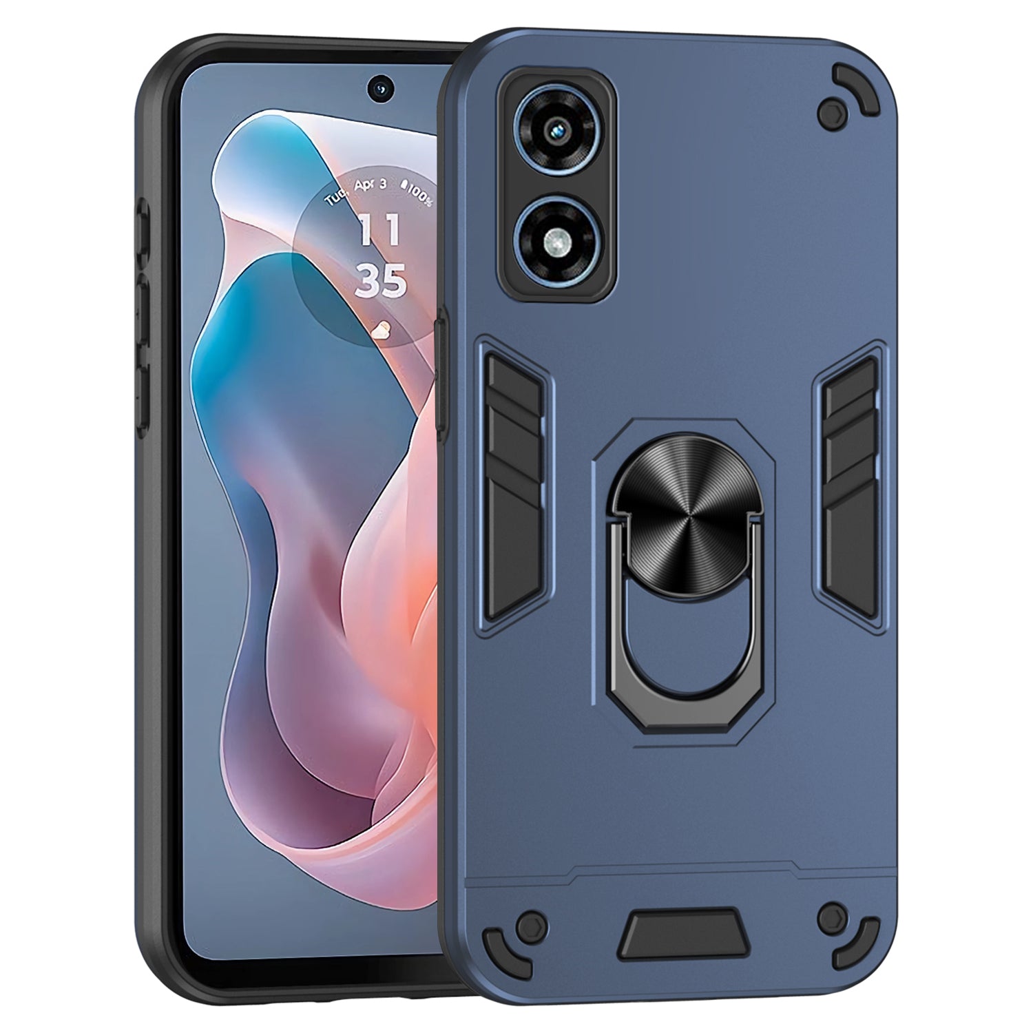 For Motorola Moto G Play (2024) 4G Case Dual Layer Hybrid PC+TPU Kickstand Phone Cover For Motorola Moto G Play (2024) 4G Case Dual Layer Hybrid PC+TPU Kickstand Phone Cover
